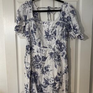 Reformation blue & white dress